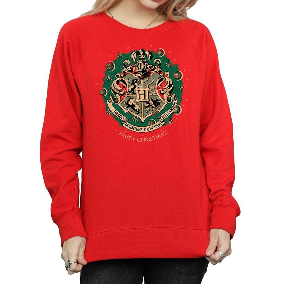 Harry Potter Hogwarts Happy Christmas Felpa Slim Fit  