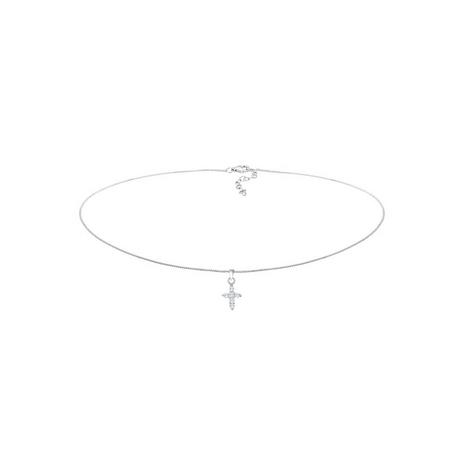 Elli  Halskette Choker Kreuz Anhänger 