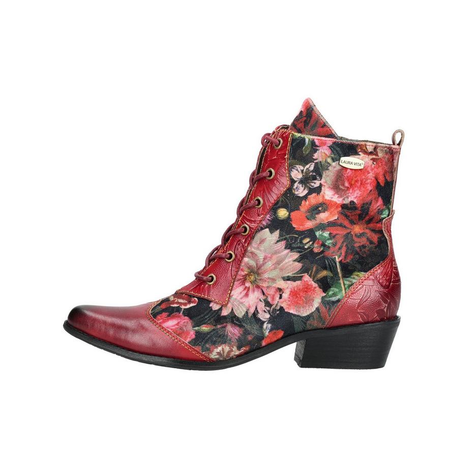 Laura Vita Bottines à lacets motif floral  