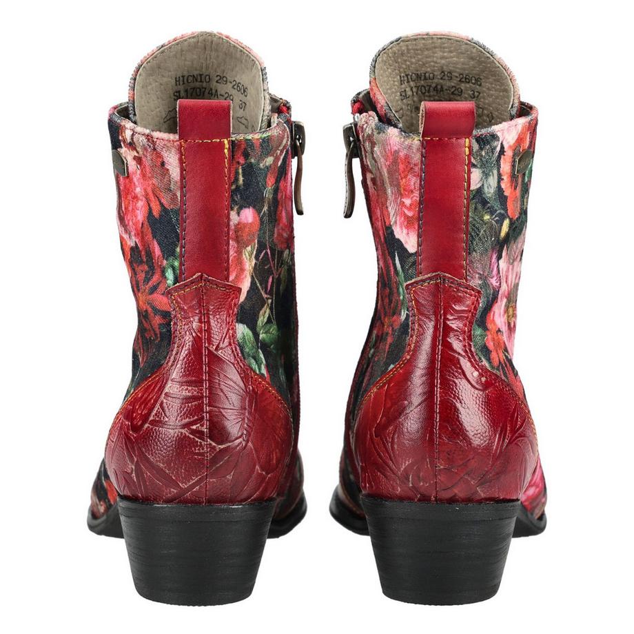 Laura Vita Bottines à lacets motif floral  