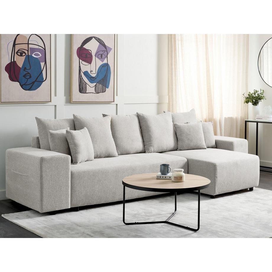 Beliani Ecksofa aus Stoff Modern LUSPA  