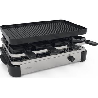 König KOENIG B02246 griglia per raclette 8 persona(e) 1200 W Nero, Acciaio inossidabile  