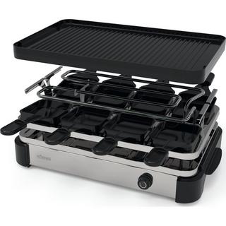 König KOENIG B02246 griglia per raclette 8 persona(e) 1200 W Nero, Acciaio inossidabile  