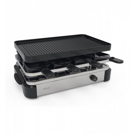 König KOENIG B02246 griglia per raclette 8 persona(e) 1200 W Nero, Acciaio inossidabile  