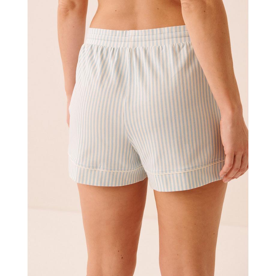 La Vie En Rose Baumwoll Pyjama Shorts mit Streifenmuster  