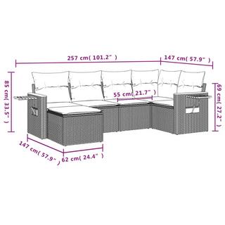 VidaXL Garten sofagarnitur poly-rattan  