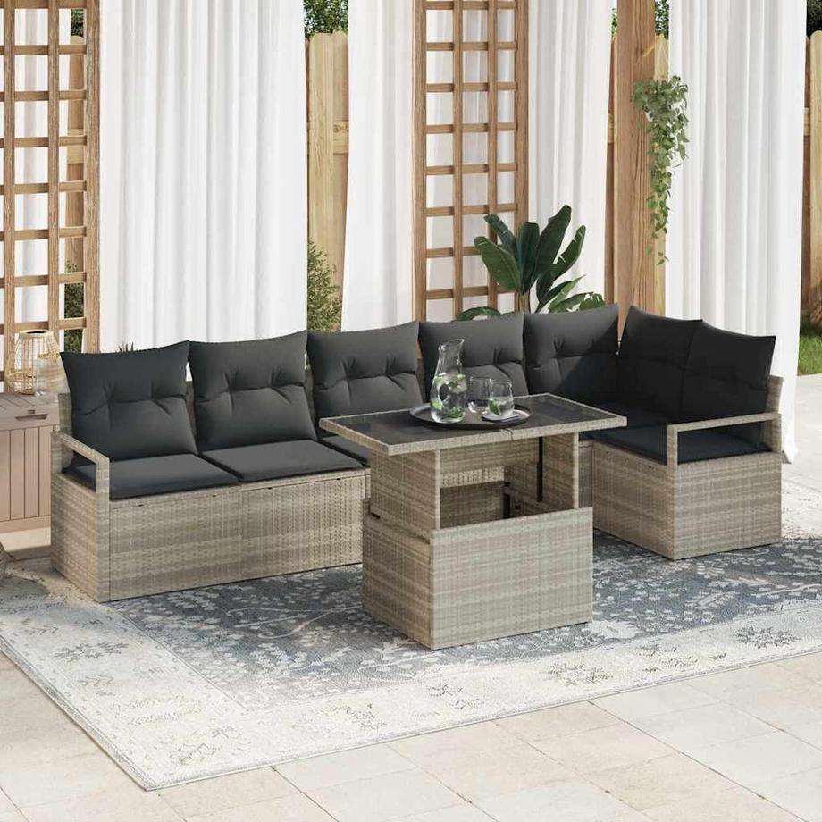 VidaXL Ensemble de canapé de jardin poly rattan  