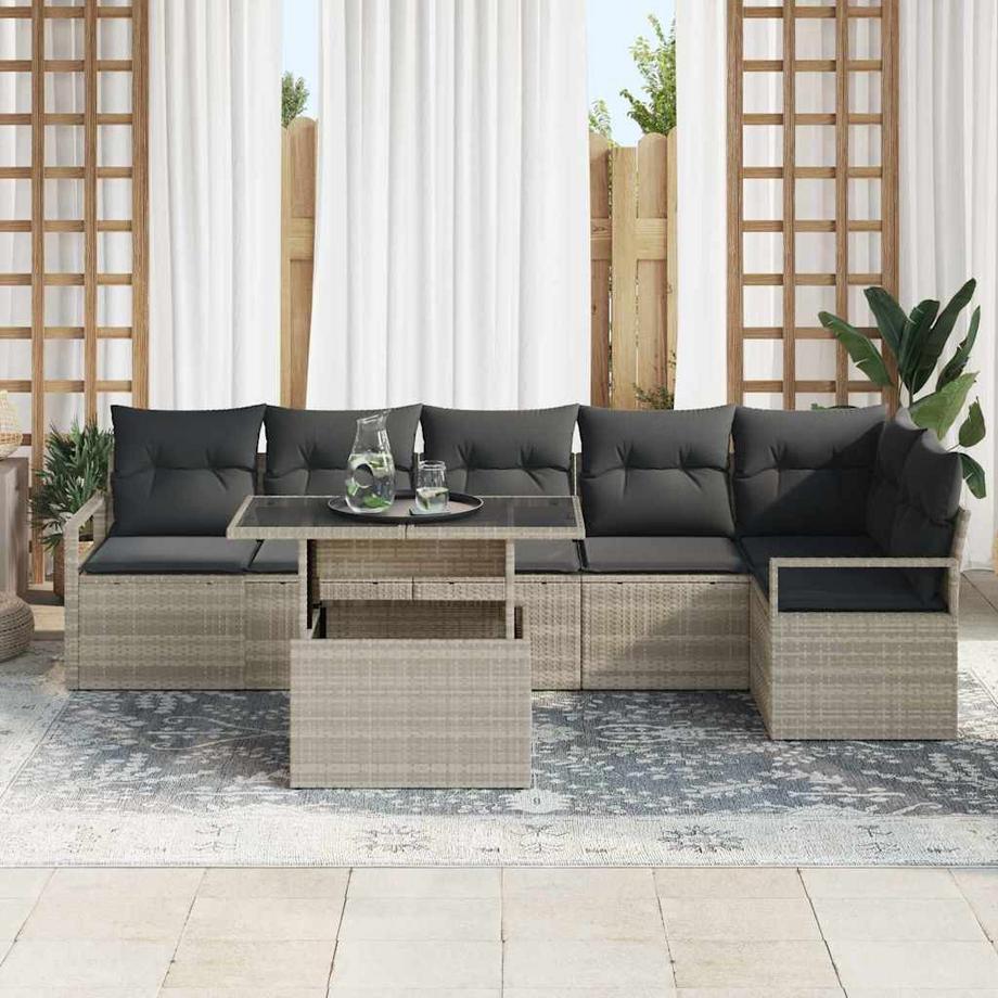 VidaXL Ensemble de canapé de jardin poly rattan  