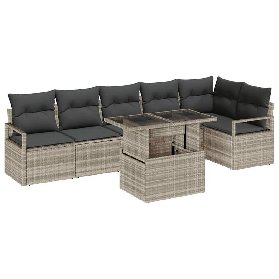 Ensemble de canapé de jardin poly rattan