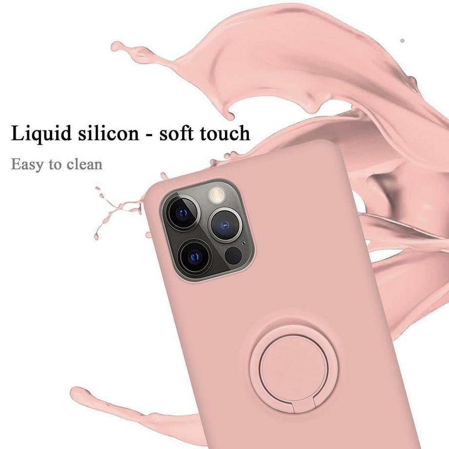 Cadorabo  Hülle für Apple iPhone 12  12 PRO TPU Silikon mit Ring Liquid 