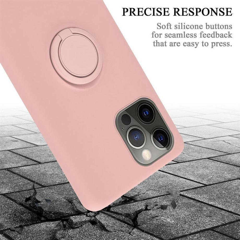 Cadorabo  Hülle für Apple iPhone 12  12 PRO TPU Silikon mit Ring Liquid 