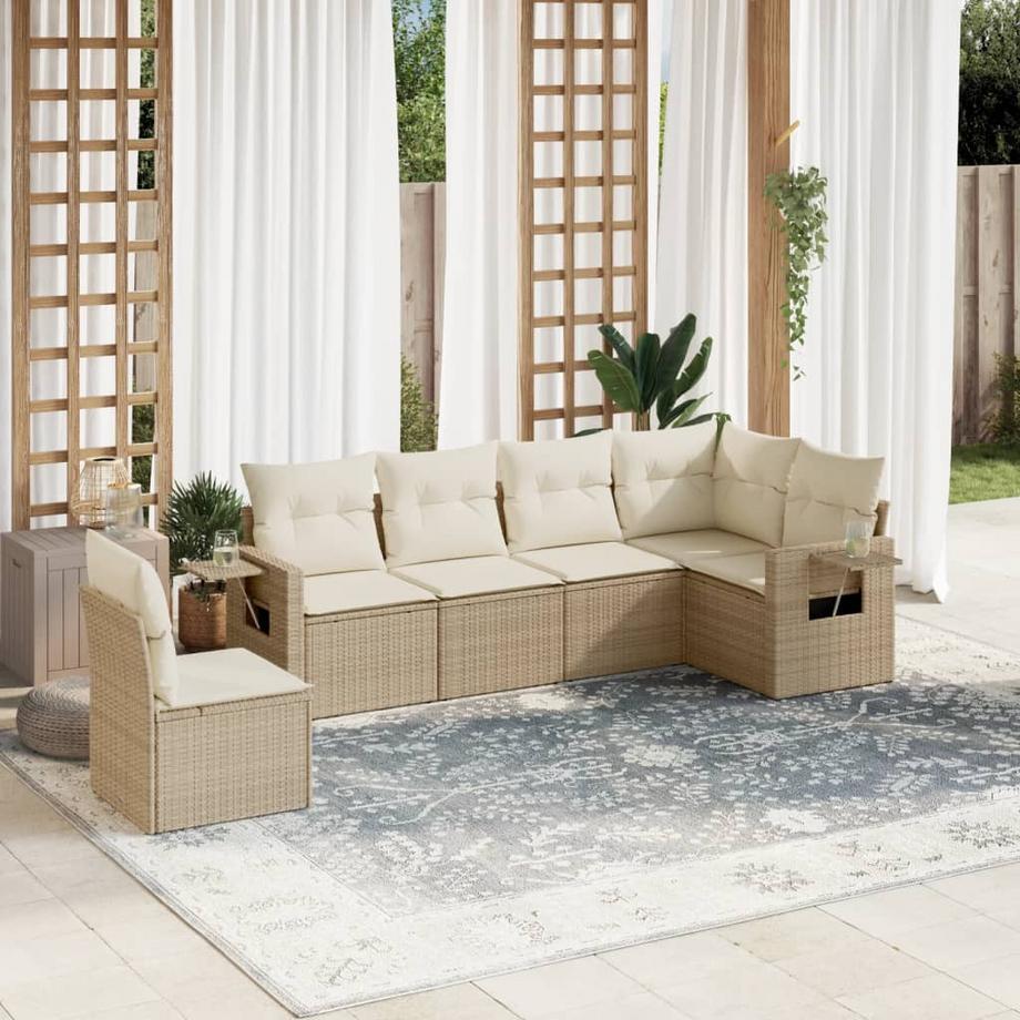 VidaXL set divano da giardino Polirattan  
