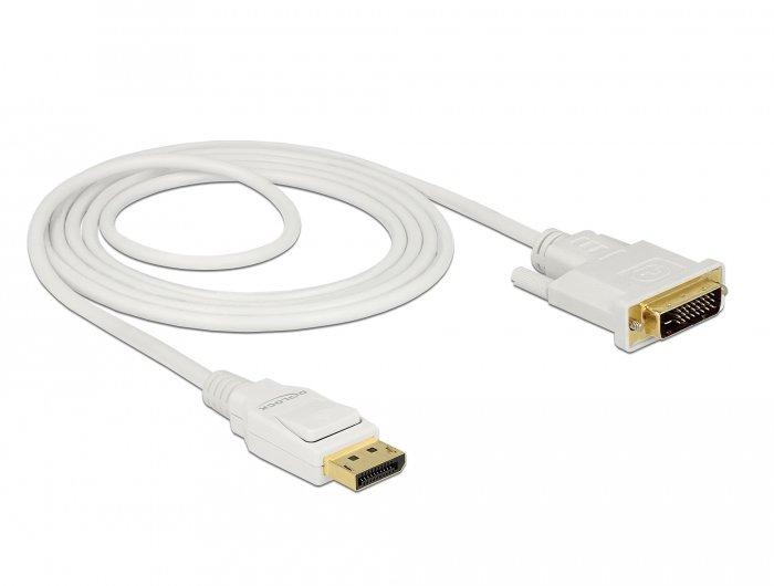 DeLock  DeLOCK 83814 câble vidéo et adaptateur 2 m DisplayPort DVI Blanc 