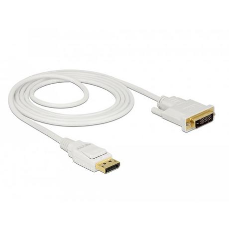 DeLock  DeLOCK 83814 câble vidéo et adaptateur 2 m DisplayPort DVI Blanc 