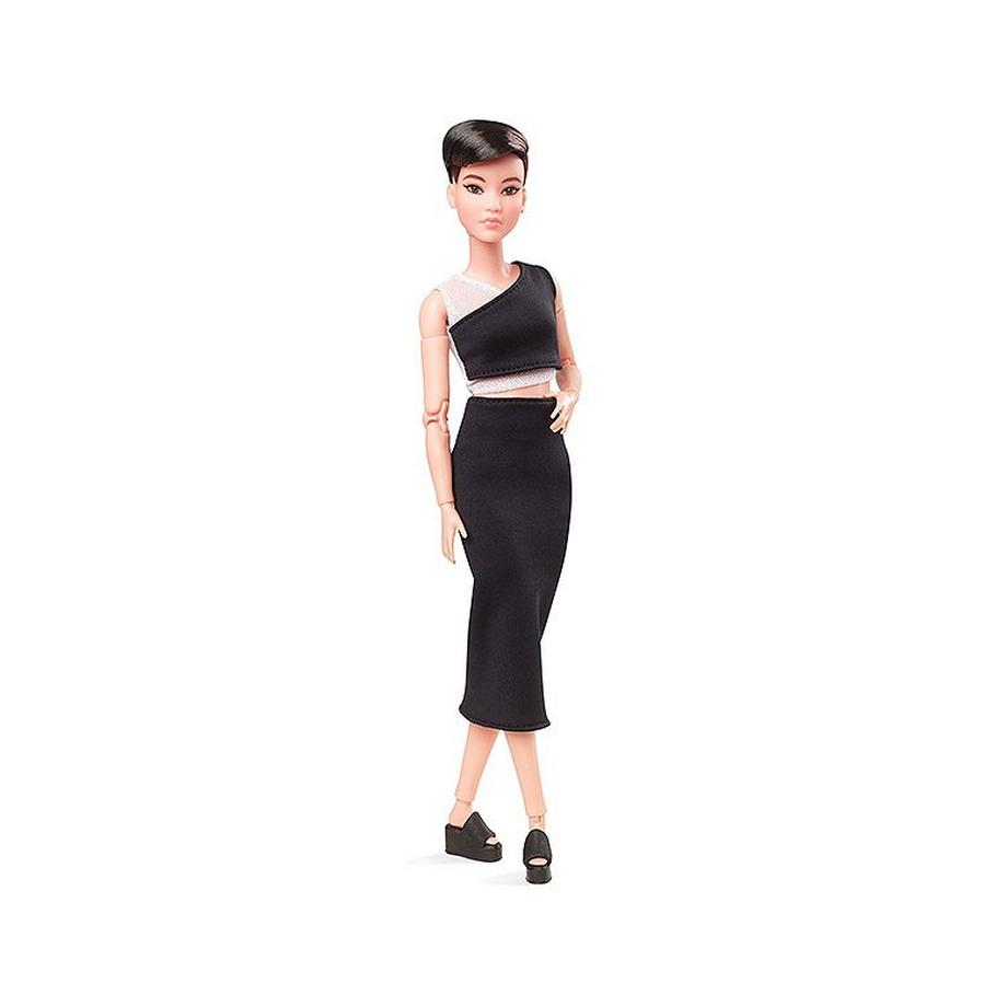 Barbie  Signature Looks Puppe Petite (kurze schwarze Haare) 