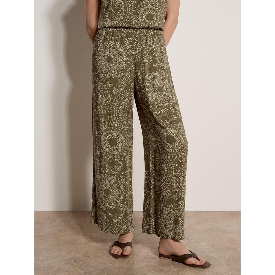 Pantalon tissé à imprimé kaléidoscope