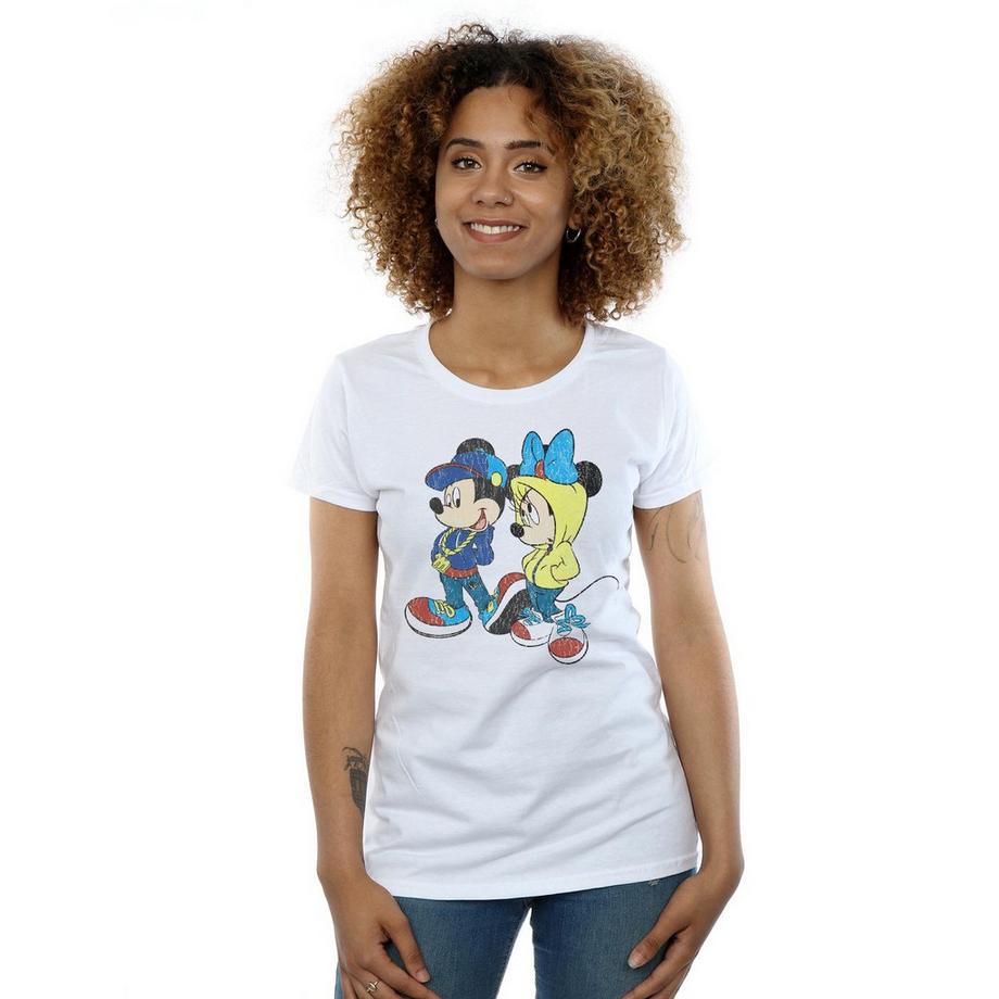 Disney Mickey e Minnie Mouse T-Shirt con Stampa Grafica  