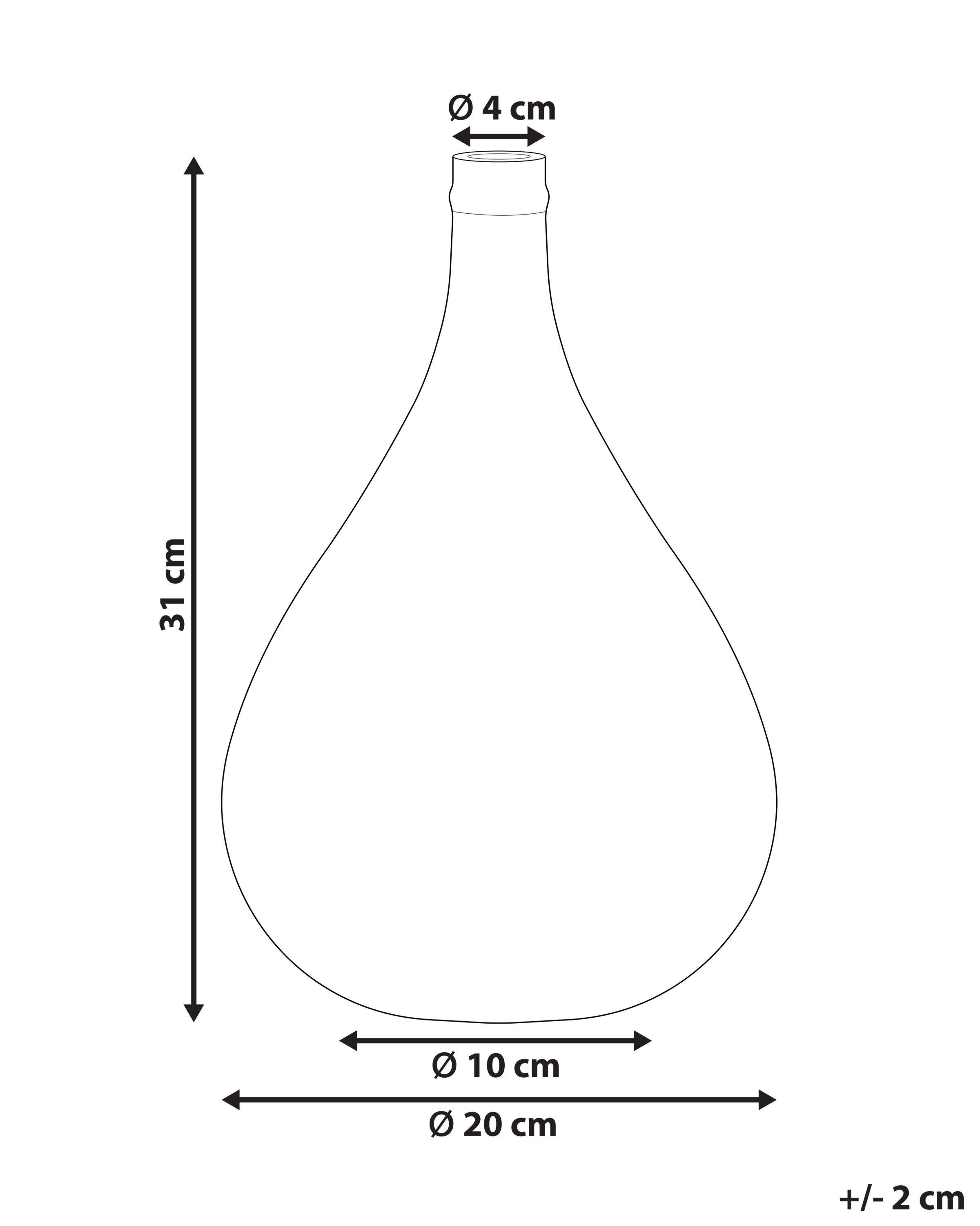 Beliani Vase décoratif en Verre Moderne BHATURA  