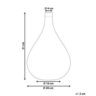 Beliani Vase décoratif en Verre Moderne BHATURA  