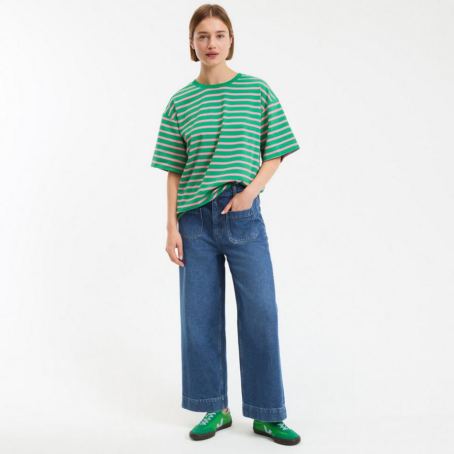 La Redoute Collections Jean Large Denim Longueur 7/8  