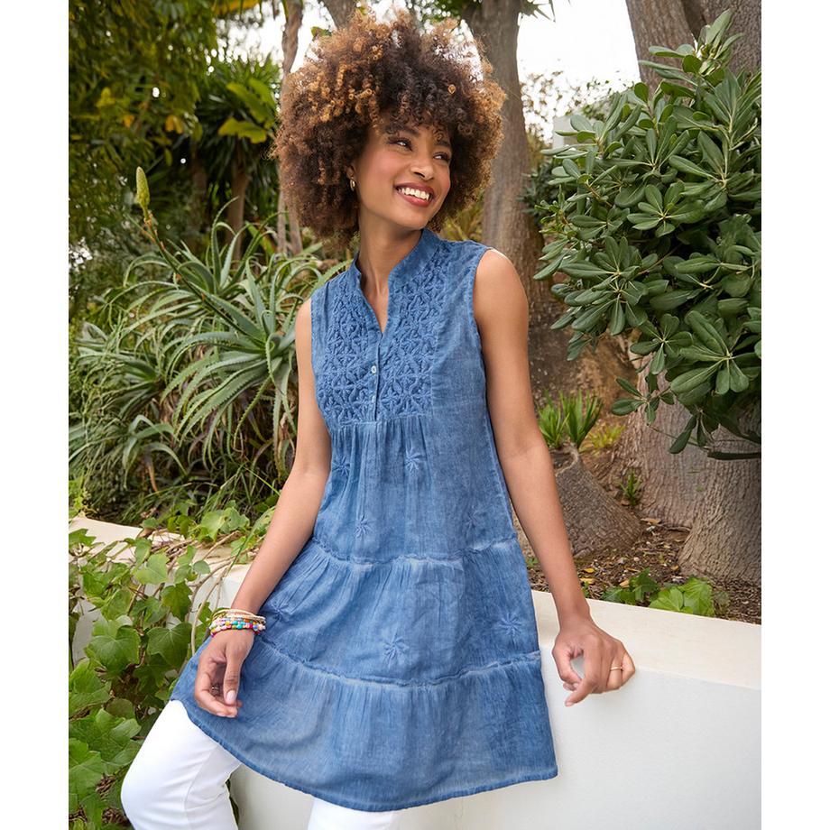 Joe Browns Tunique Sans Manche Broderies et Fleurs  