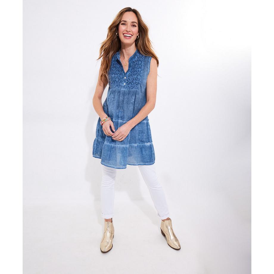 Joe Browns Tunique Sans Manche Broderies et Fleurs  