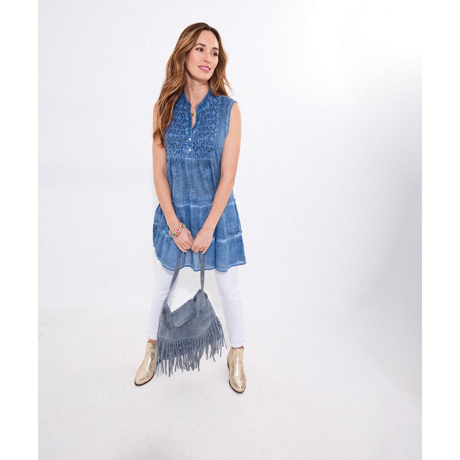 Joe Browns Tunique Sans Manche Broderies et Fleurs  