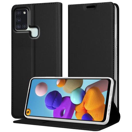 Cadorabo  Housse compatible avec Samsung Galaxy A21s - Coque de protection avec fermeture magnétique, fonction de support et compartiment pour carte 