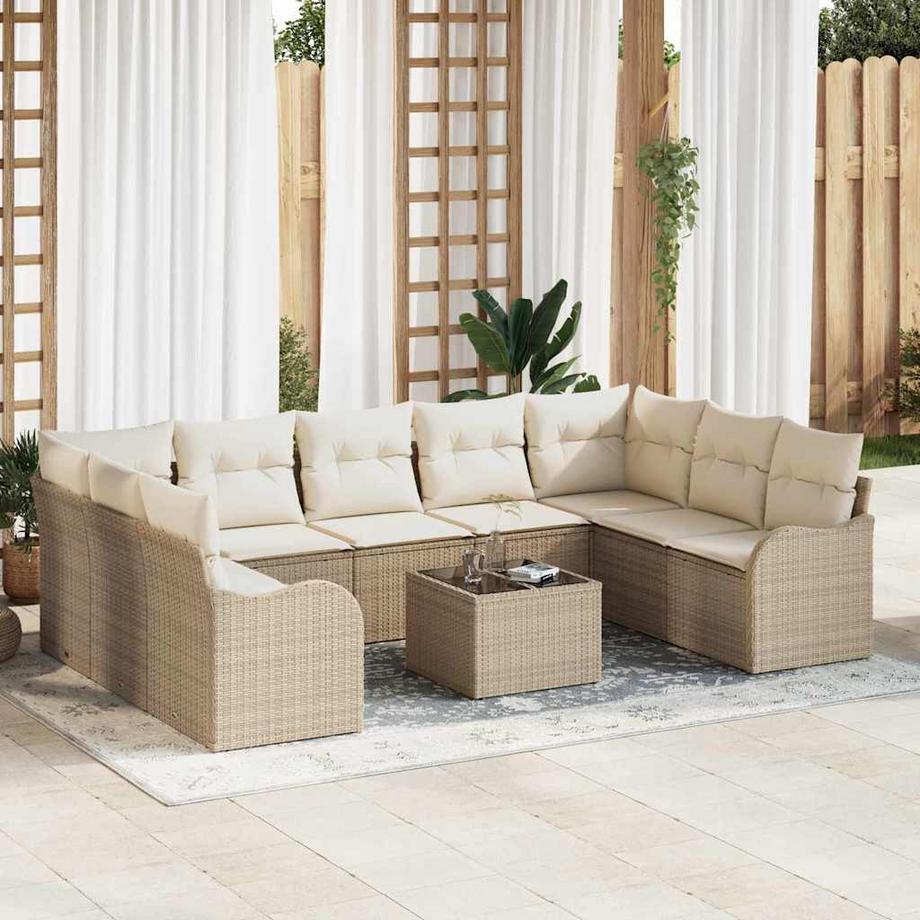 VidaXL Mobilier de jardin poly rattan  