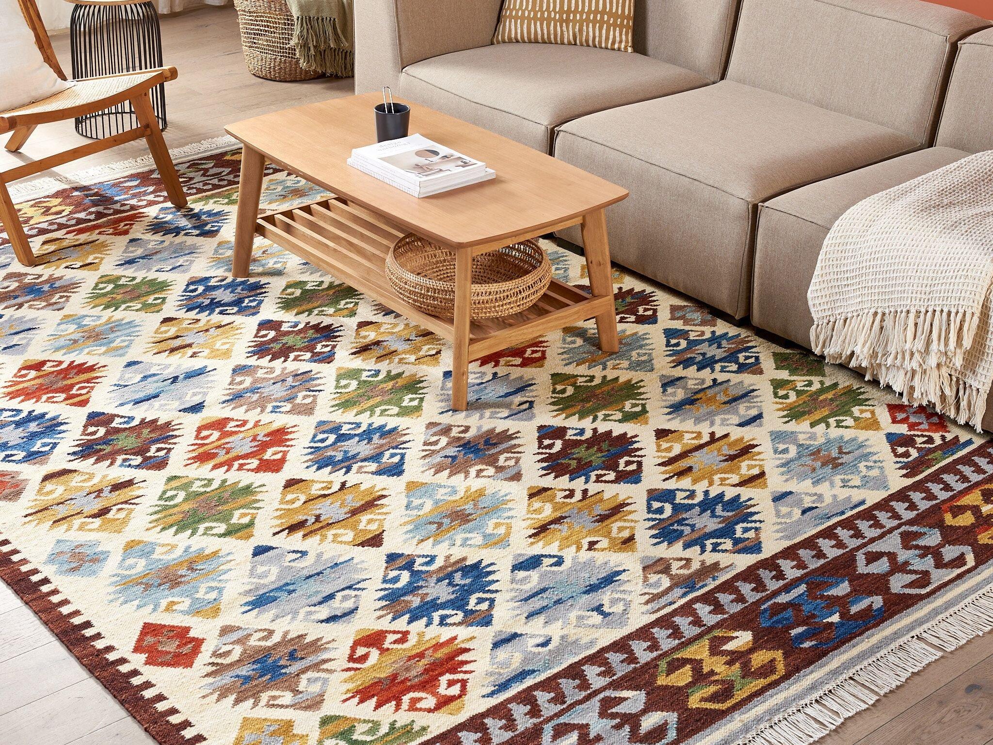 Beliani Tapis en Laine Boho AKNALICH  