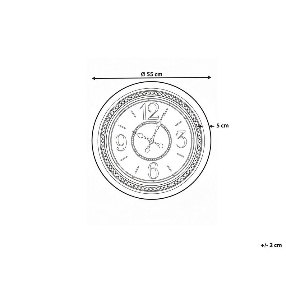 Beliani Horloge murale en Matière synthétique Rétro ALBOI  