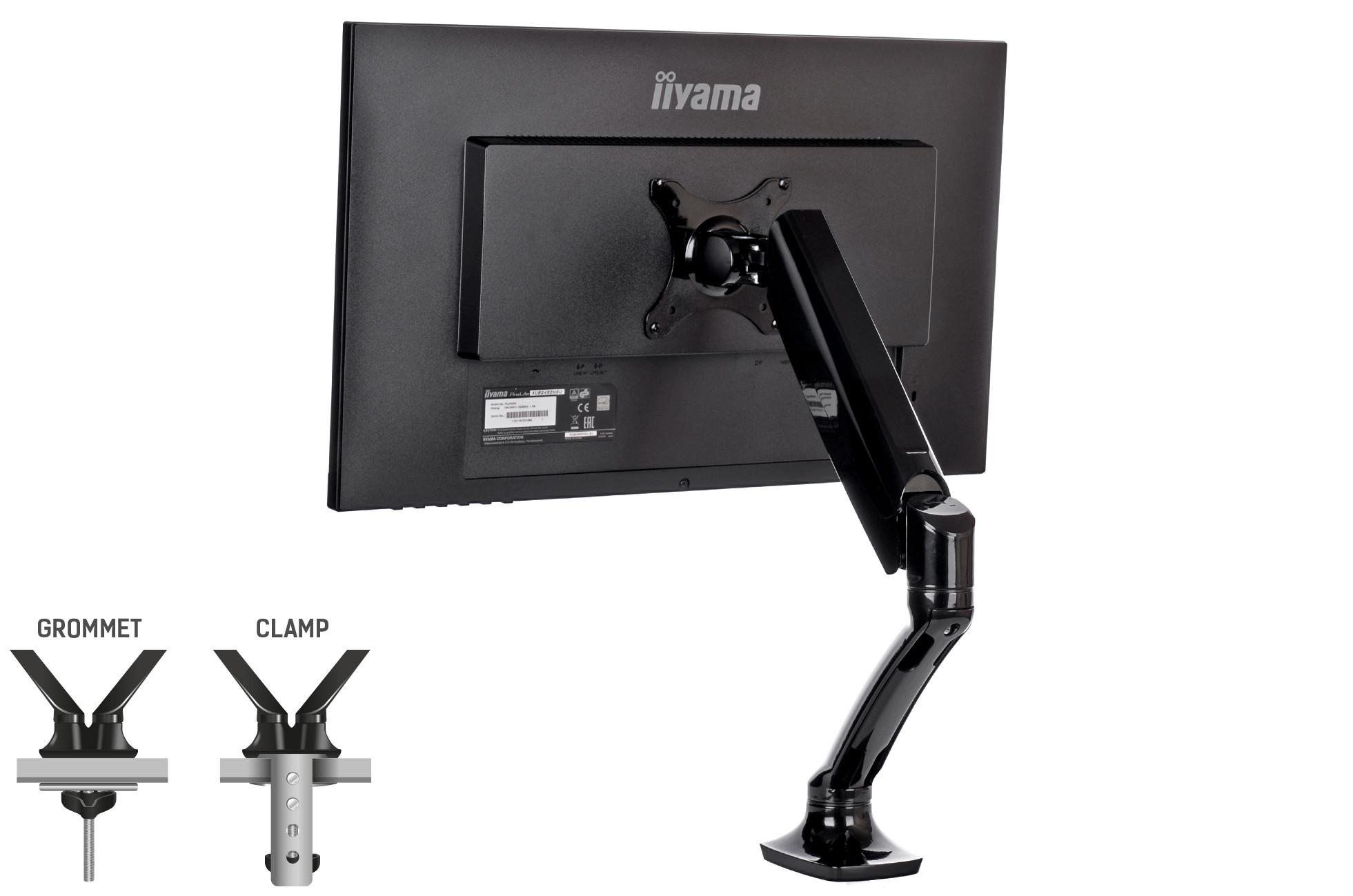 Iiyama  DS3001C-B1 Supporti a parete per TV 68,6 cm (27") Scrivania Nero 