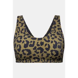 Studio Untold  Top del bikini con coppe morbide, design leopardato e scollo a V 