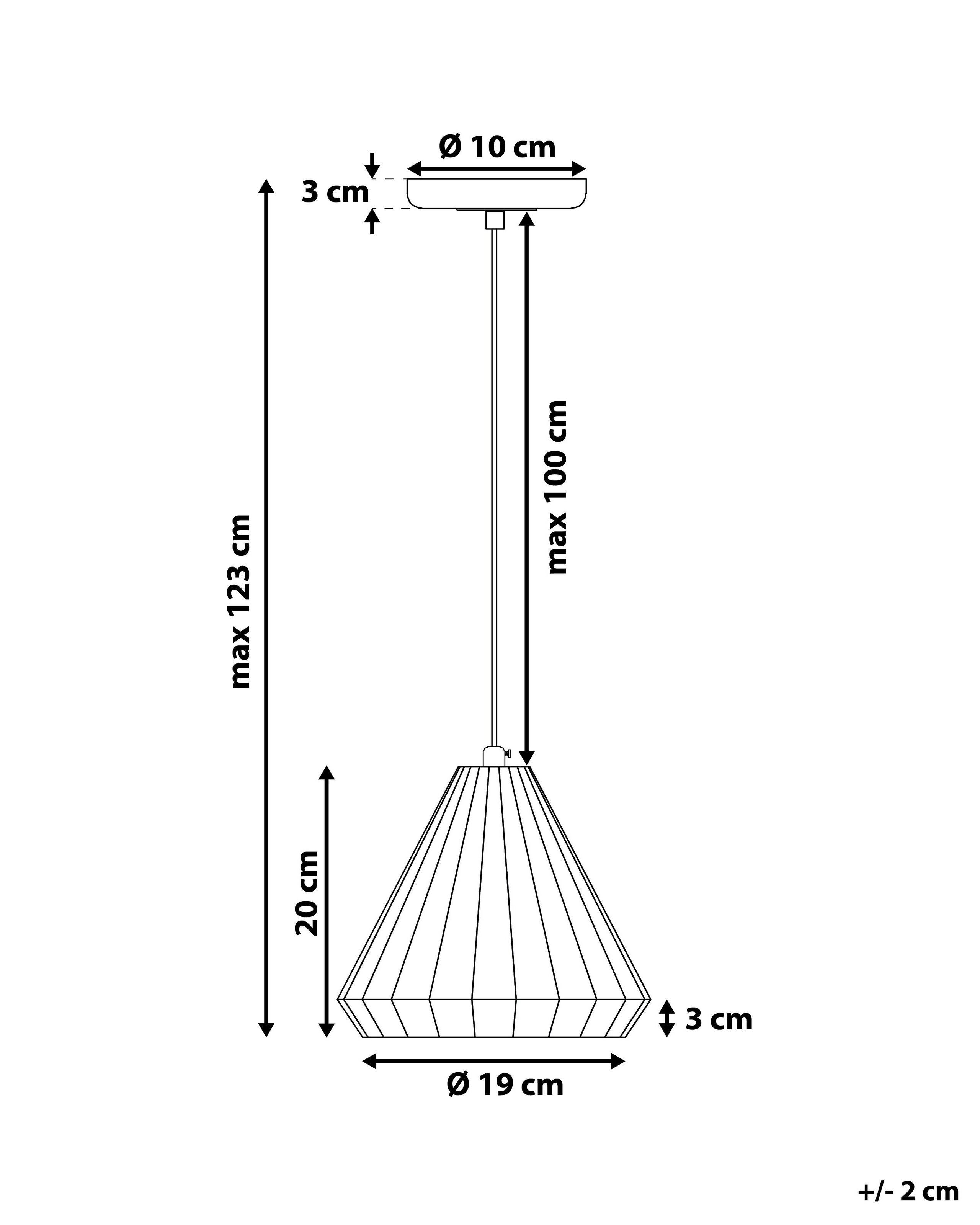 Beliani Lampe suspension en Verre Moderne JAPURA  