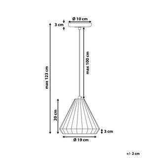 Beliani Hängeleuchte aus Glas Modern JAPURA  