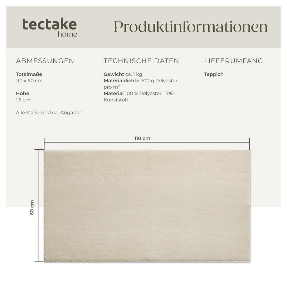 Tectake Tappeto a pelo corto Soft Zone Diverse misure e colori  