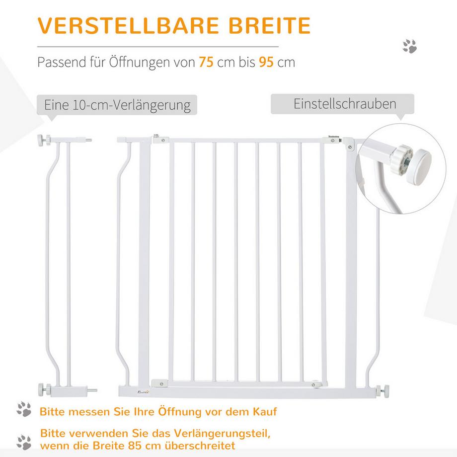 PawHut  Hunde Türschutzgitter 