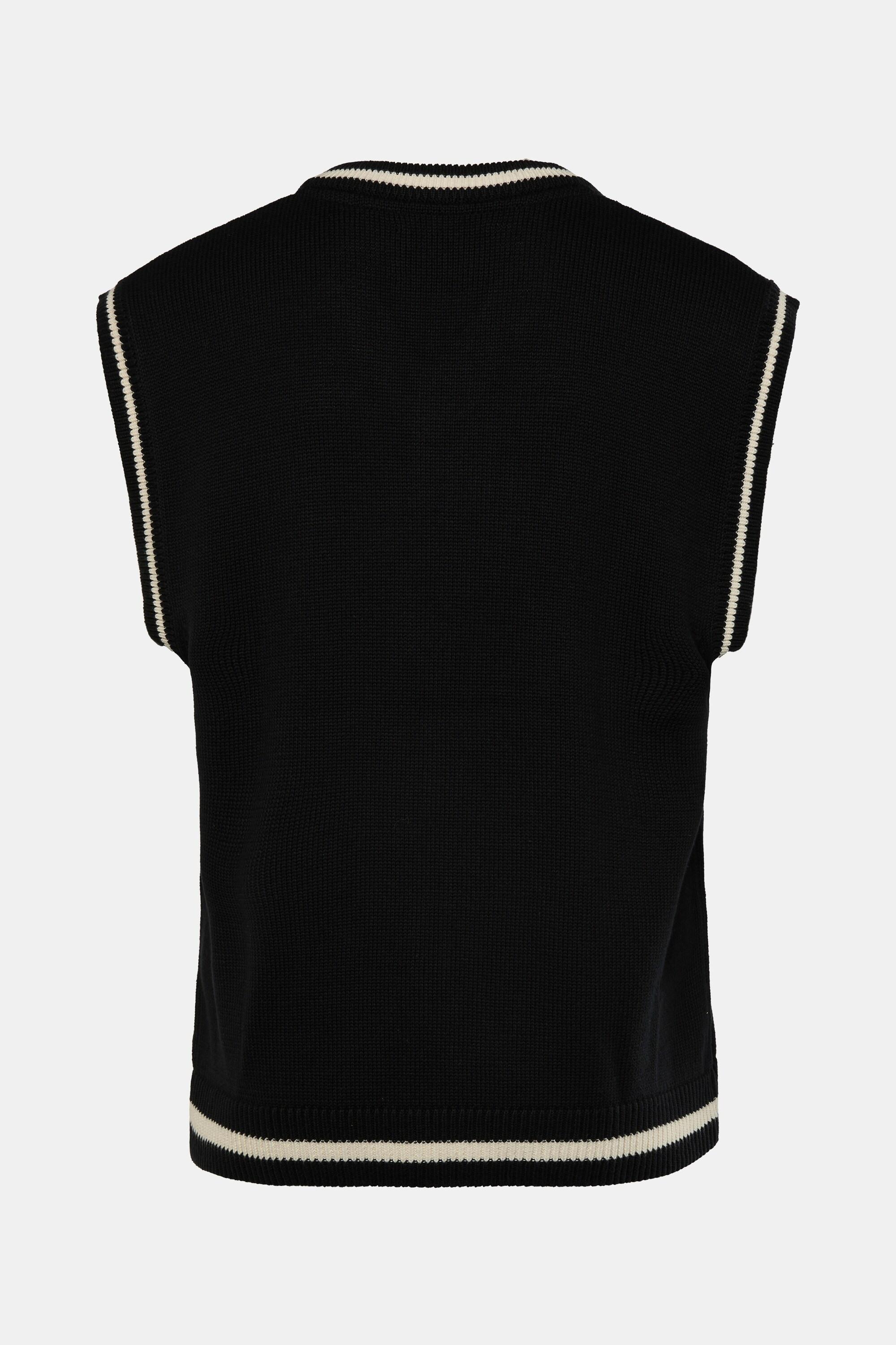 Sthuge Pull sans Manches Col V en Maille  