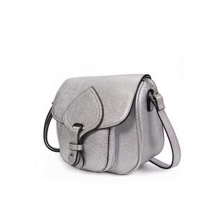 Kate Lee  Sac en cuir porté bandoulière new petite gibecière Emelyne argent 