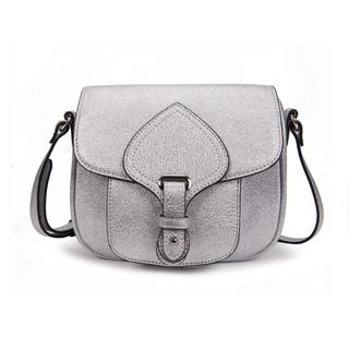 Kate Lee  Sac en cuir porté bandoulière new petite gibecière Emelyne argent 