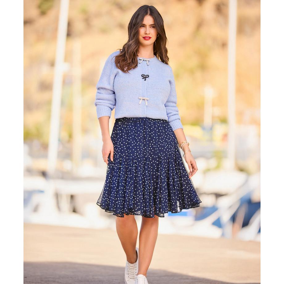 Joe Browns Strickjacke mit Schleifenmotiv und Druckknöpfen  