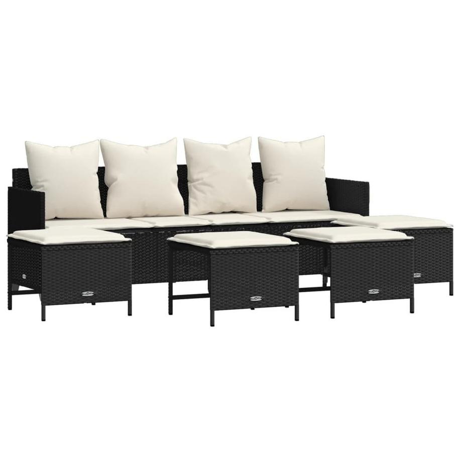 set divano da giardino Polirattan