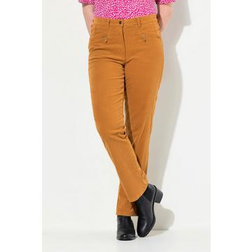 Pantalon en velours côtelé Mony, taille confortable, poches zippées