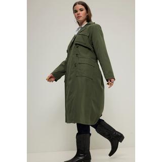 Studio Untold  Trenchcoat, Utility-Style, 4 Taschen, Revers, doppelreihig 