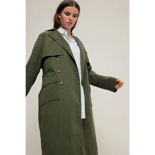 Studio Untold  Trenchcoat, Utility-Style, 4 Taschen, Revers, doppelreihig 