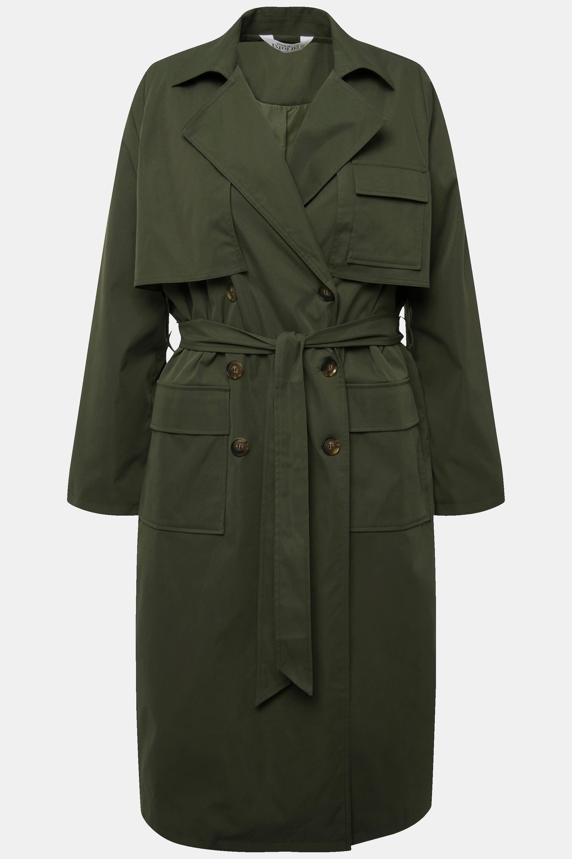 Studio Untold  Trenchcoat, Utility-Style, 4 Taschen, Revers, doppelreihig 