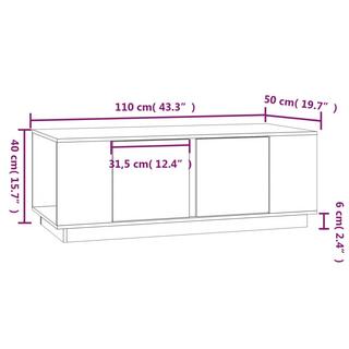 VidaXL Table basse bois de pin  