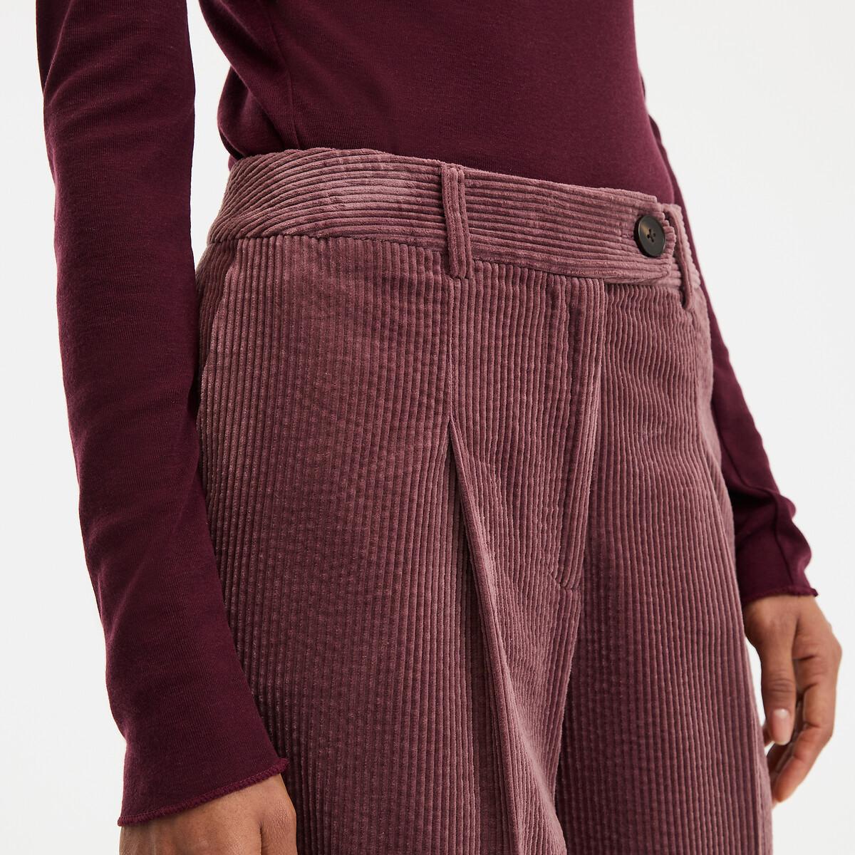 La Redoute Collections Pantalon large à plis en velours côtelé  