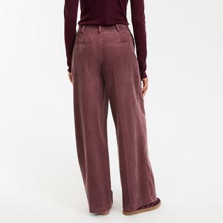 La Redoute Collections Pantalon large à plis en velours côtelé  