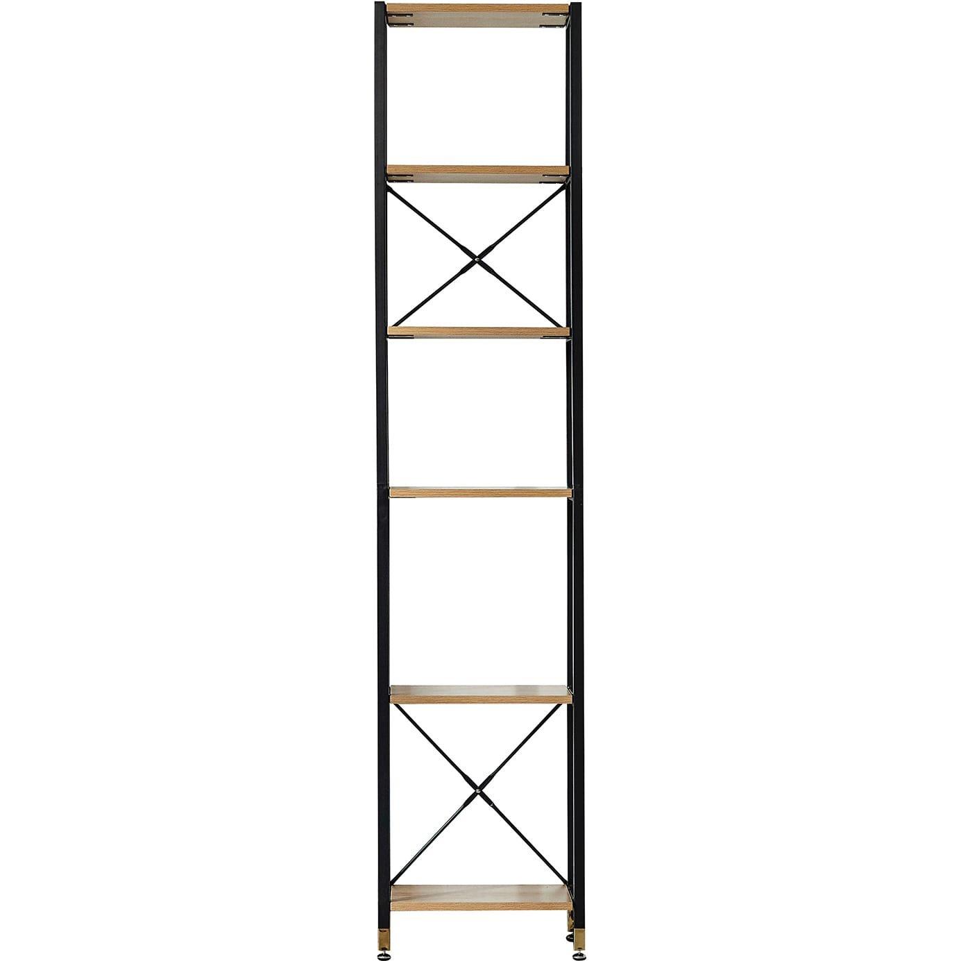 mutoni Scaffalatura con 2 cassetti nera 210 cm (6 pz)  